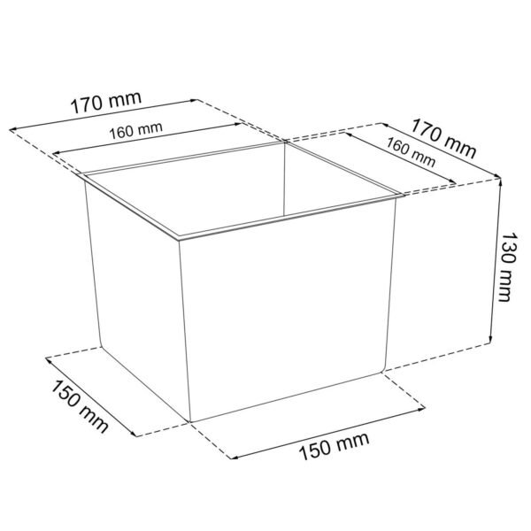 Maceta Rato de 7,2 litros con inserto 17 x 17 x 32,4 cm en color blanco - Imagen 4