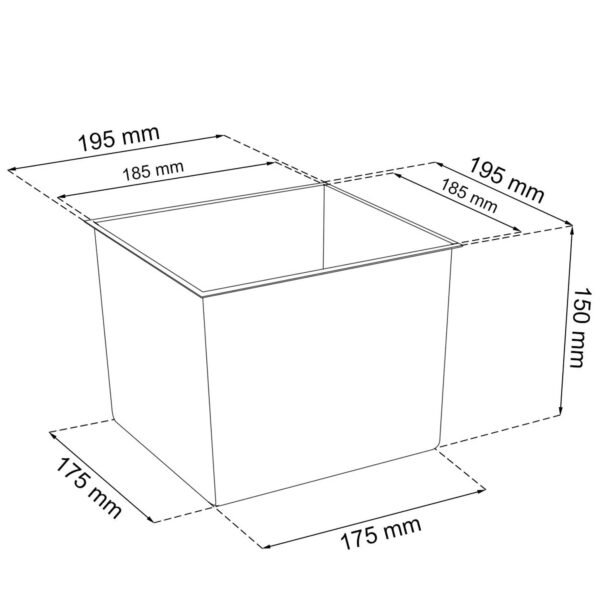 Maceta Rato de 11,4 litros con inserto 20 x 20 x 37,6 cm en color blanco - Imagen 4