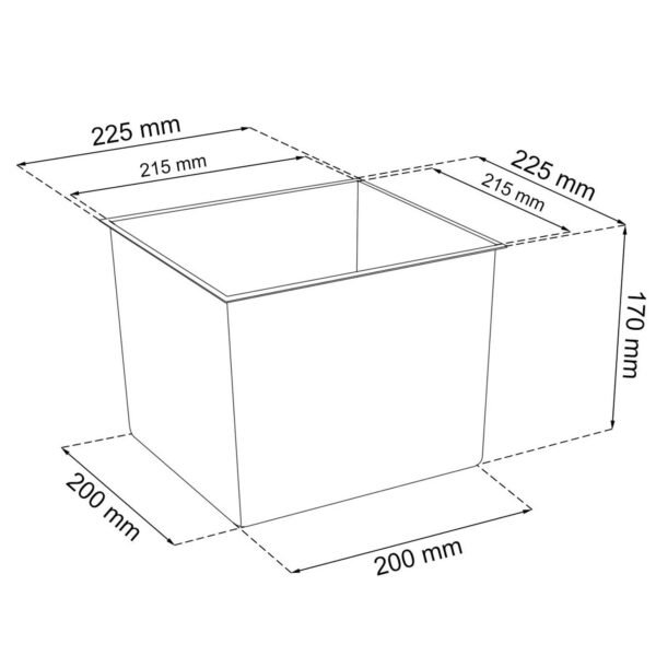 Maceta Rato de 26,6 litros con inserto 26,5 x 26,5 x 50 cm en color antracita - Imagen 4