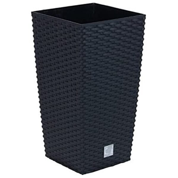 Maceta Rato de 35 litros con inserto 28,7 x 28,7 x 55 cm en color antracita
