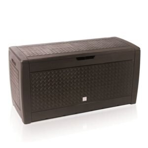 Baul de jardin 310 litros Boxe Matuba en color chocolate 119 x 48 x 60 cm
