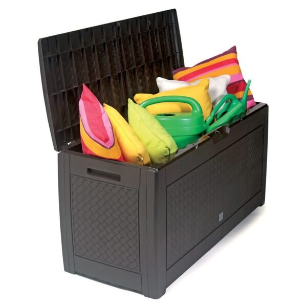 Baul de jardin 310 litros Boxe Matuba en color chocolate 119 x 48 x 60 cm - Imagen 3