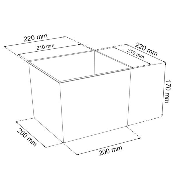 Maceta alta 16,3 L Prosperplast Urbi Square Effect de plástico CON depósito en color Gris claro, 42 (alto) x 22 (ancho) x 22 (profundo) cms - Imagen 4