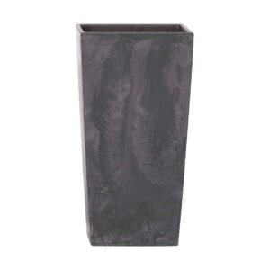 Maceta alta 35 L Prosperplast Urbi Square Effect de plástico CON depósito en color Antracita, 55 (alto) x 29,5 (ancho) x 29,5 (profundo) cms