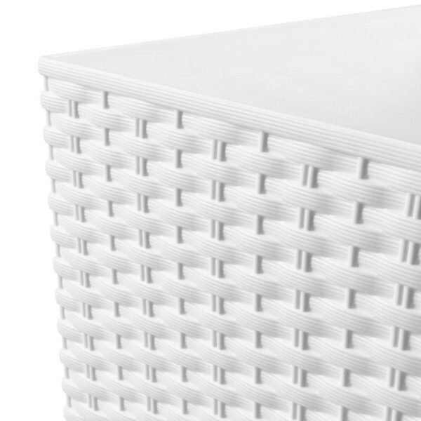 Maceta alta cuadrada 19 L Prosperplast Rato Square  de plástico CON depósito en color Blanco, 45 (alto) x 24 (ancho) x 24 (profundo) cms - Imagen 4
