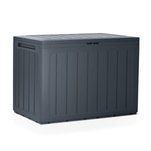 Baul de jardin 190 litros Prosperplast Boardebox de plastico en color antracita 78 x 43,3 x 55 cm