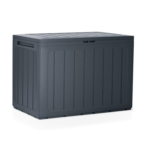 Baul de jardin 190 litros Prosperplast Boardebox de plastico en color antracita 78 x 43,3 x 55 cm