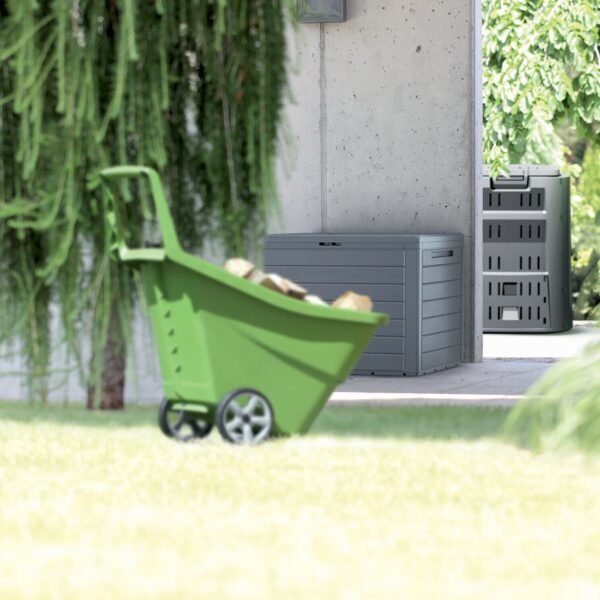 Baul de jardin 190 litros Prosperplast Boardebox de plastico en color antracita 78 x 43,3 x 55 cm - Imagen 4
