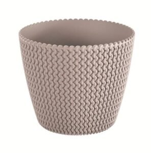 Maceta redonda 18,6L Prosperplast Splofy de plastico en color mocca, Ø34,1 x 28,9 cm