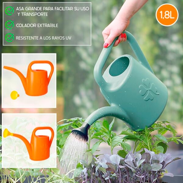 Regadera de jardin 1,8L Prosperplast Koni en color rojo - Imagen 2