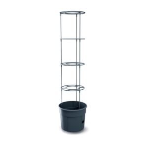 Macetero de tomates Prosperplast Tomate Grower de plastico en color antracita 29,5 (largo) x 29,5 (ancho) x 23,6-115,2 (alto) cm