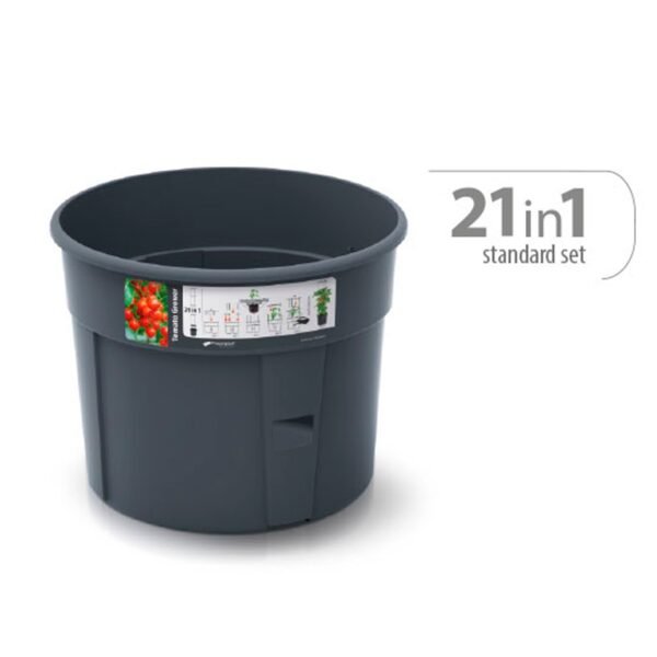 Macetero de tomates Prosperplast Tomate Grower de plastico en color antracita 29,5 (largo) x 29,5 (ancho) x 23,6-115,2 (alto) cm - Imagen 4