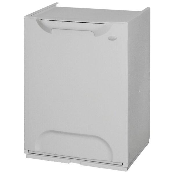 Papelera reciclaje en polipropileno color gris, con depósito 20 L en el interior