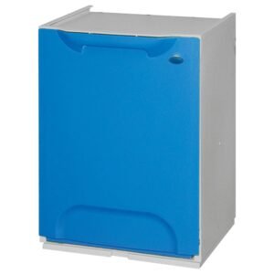 Papelera reciclaje en polipropileno color azul, con depósito 20 L en el interior