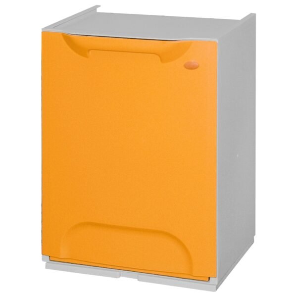 Papelera reciclaje en polipropileno color amarillo, con depósito20 L en el interior