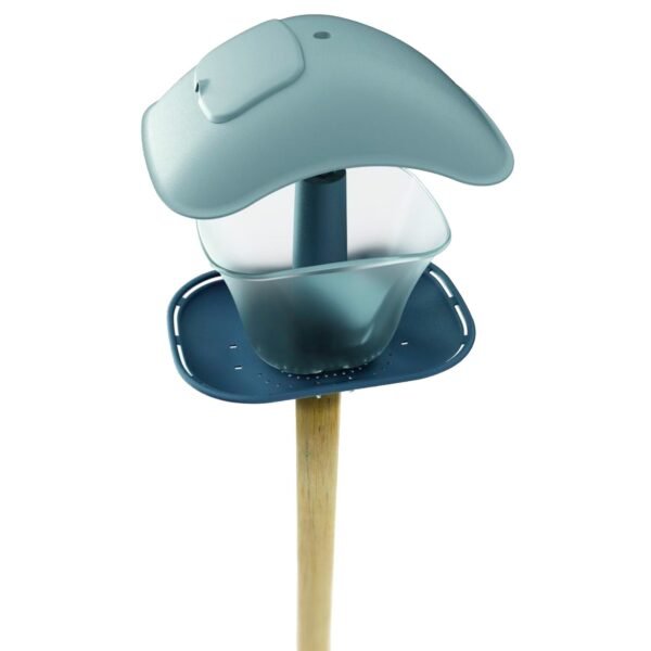 Comedero de patos BirdyFeed Square de plastico en color gris piedra 24,8 (largo) x 18,2 (ancho) x 17,4 (altura) cm - Imagen 2
