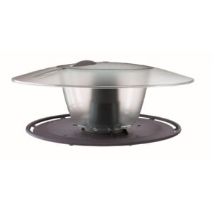 Comedero de patos BirdyFeed Round de plastico en color antracita 29,4 (largo) x 25,8 (ancho) x 12,2 (altura) cm