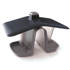 Comedero de patos doble BirdyFeed Double de plastico en color gris piedra 28 (largo) x 18,5 (ancho) x 17,3 (altura) cm
