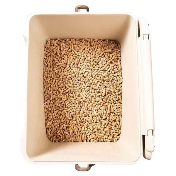 Contenedor para comida de mascotas de 10 Litros con tapa y asa autoblocante - Imagen 2