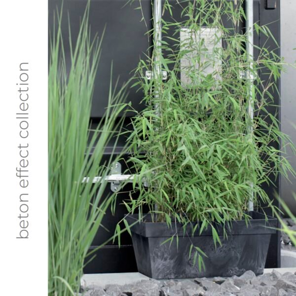 Maceta CUBE CASE BETON EFFECT 25,5L., dimensiones (mm) 587x264x236, color Hormigón - Imagen 2