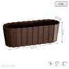 Jardinera para balcón BOARDEE BASIC 7,9L., dimensiones (mm) 587x144x130, color Marrón - Imagen 3