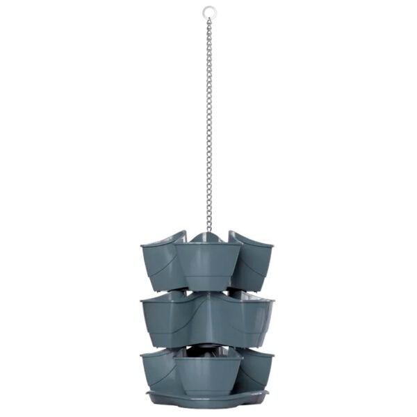 Jardín vertical colgante COUBI HERBAL 9L., dimensiones (mm) 295x295x880, color Grafito