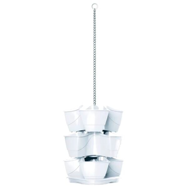 Jardín vertical colgante COUBI HERBAL 9L., dimensiones (mm) 295x295x880, color Blanco