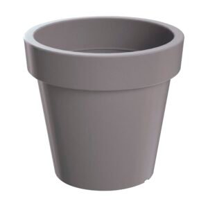 Maceta LEXO ROUND 92L., dimensiones (mm) 600x600x550, color Gris piedra