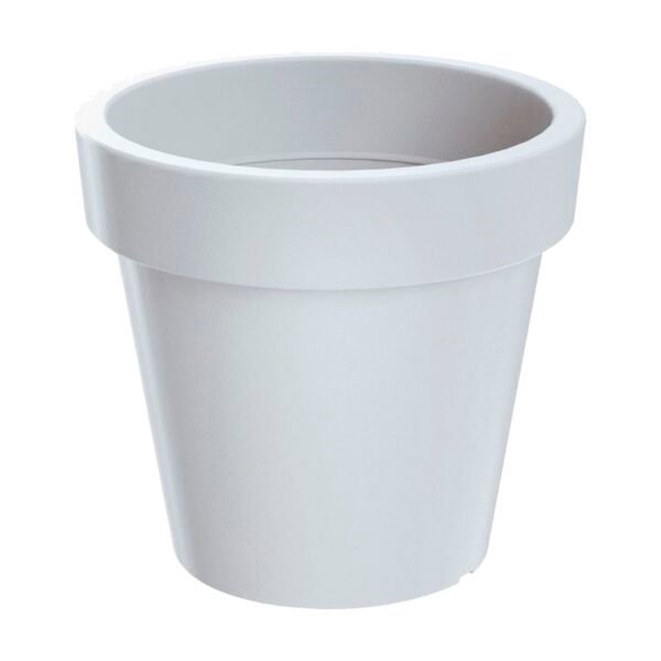 Maceta LEXO ROUND 92L., dimensiones (mm) 600x600x550, color Blanco