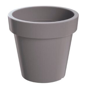 Maceta LEXO ROUND 212L., dimensiones (mm) 800x800x740, color Gris piedra