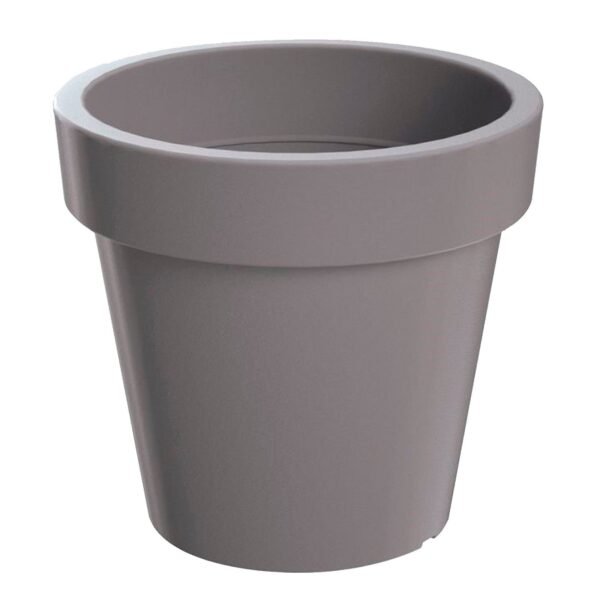 Maceta LEXO ROUND 212L., dimensiones (mm) 800x800x740, color Gris piedra