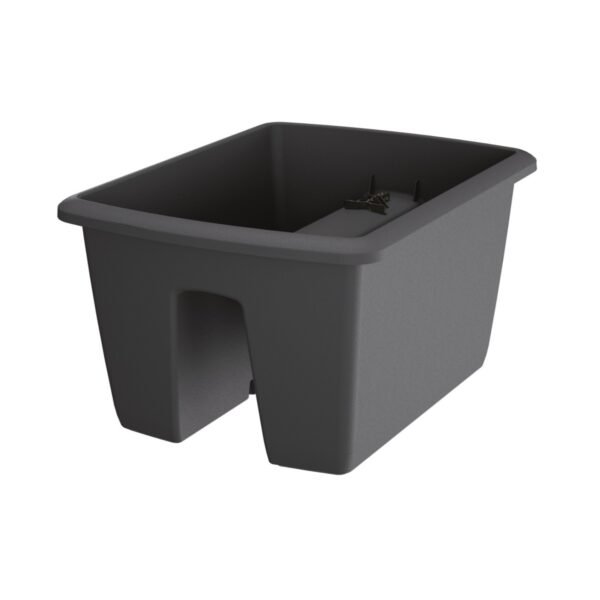 Maceta RESPANA RAILING 13L., dimensiones (mm) 398x298x209, color Antracita