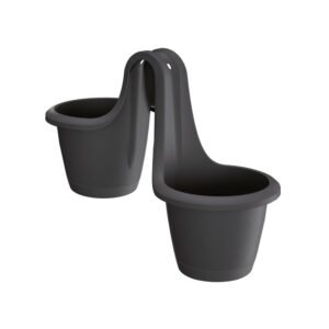 Maceta RESPANA TWINS 5L., dimensiones (mm) 463x200x336, color Antracita