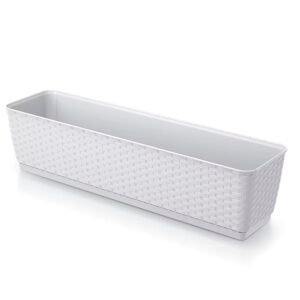 Maceta  RATOLLA P, dimensiones (mm) 590x154x142, color Blanco