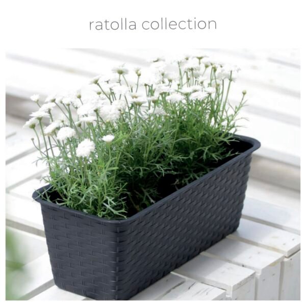 Maceta  RATOLLA P, dimensiones (mm) 590x154x142, color Blanco - Imagen 2