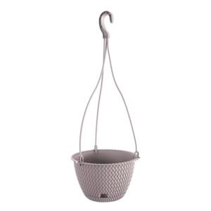 Macetero colgante SPLOFY ROUND W 3L., dimensiones (mm) 230x230x145, color Mocca