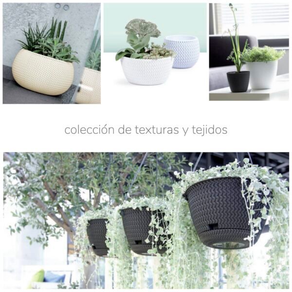 Macetero colgante SPLOFY ROUND W 3L., dimensiones (mm) 230x230x145, color Mocca - Imagen 2