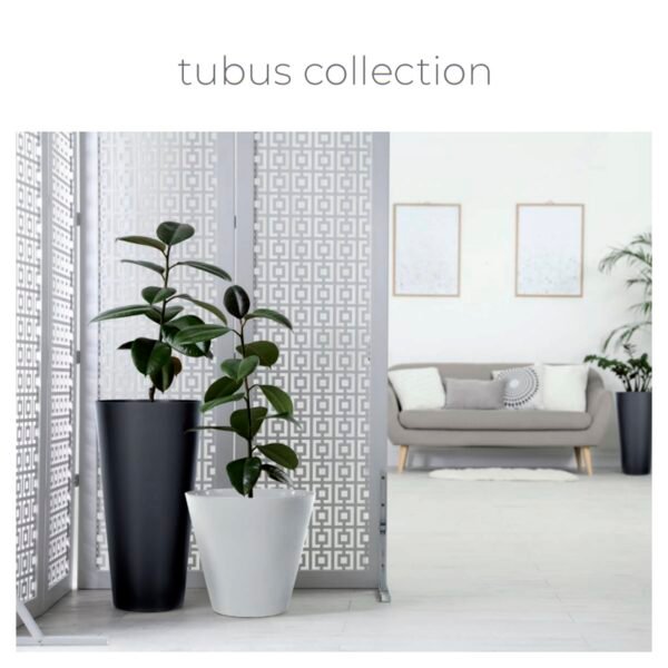 Maceta TUBUS 7L., dimensiones (mm) 250x250x233, color Blanco - Imagen 2