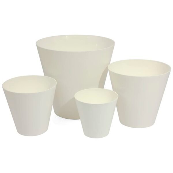 Maceta TUBUS 7L., dimensiones (mm) 250x250x233, color Blanco - Imagen 4