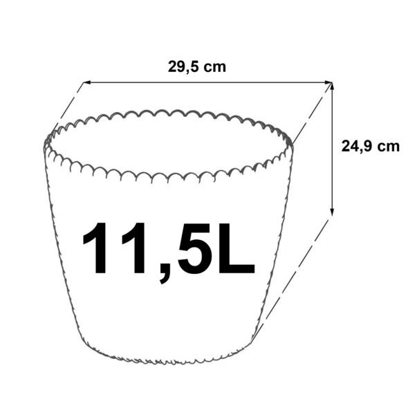 Maceta redonda 11,5L Prosperplast Splofy de plastico en color blanco, Ø29,5 x 24,9 cm - Imagen 2
