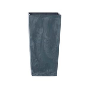 Maceta URBI SQUARE BETON EFFECT 7,2L., Con depósito, dimensiones (mm) 170x170x325, color Antracita