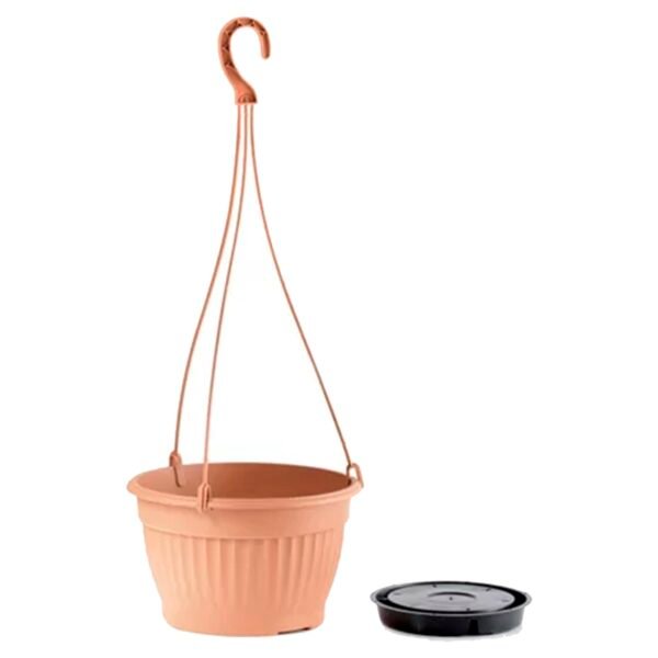 Macetero colgante TERRA 4L., dimensiones (mm) 230x230x140, color Terracota - Imagen 4