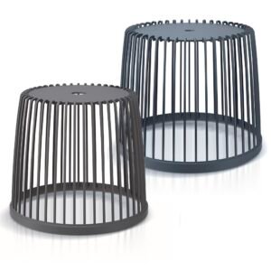 Cesta de jardín soporte - mesa auxiliar decorativa CLUBO 35+50l , dimensiones (mm) 590x590x455, color Antracita
