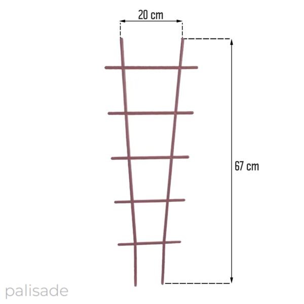 Escalera para planta trepadora DRAB , dimensiones (mm) 200x670, color Marrón - Imagen 3