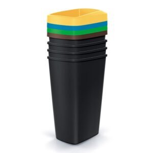 Juego de 4 cubos de reciclaje de 45L cada uno KEDEN.
