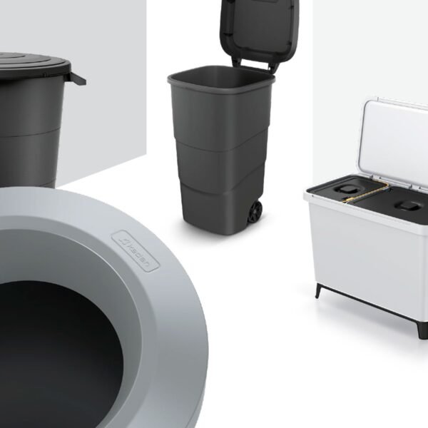Juego de 4 cubos de reciclaje de 45L cada uno KEDEN. - Imagen 4