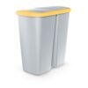 Papelera con 2 tapas independientes de 45l gris