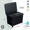 Sistema de clasificación de reciclaje 4 x 10L KEDEN - Imagen 2