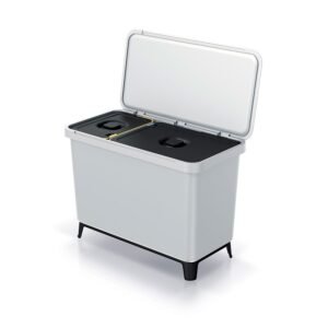 Sistema clasificador de reciclaje 1x10L + 1x23L  color blanco KEDEN