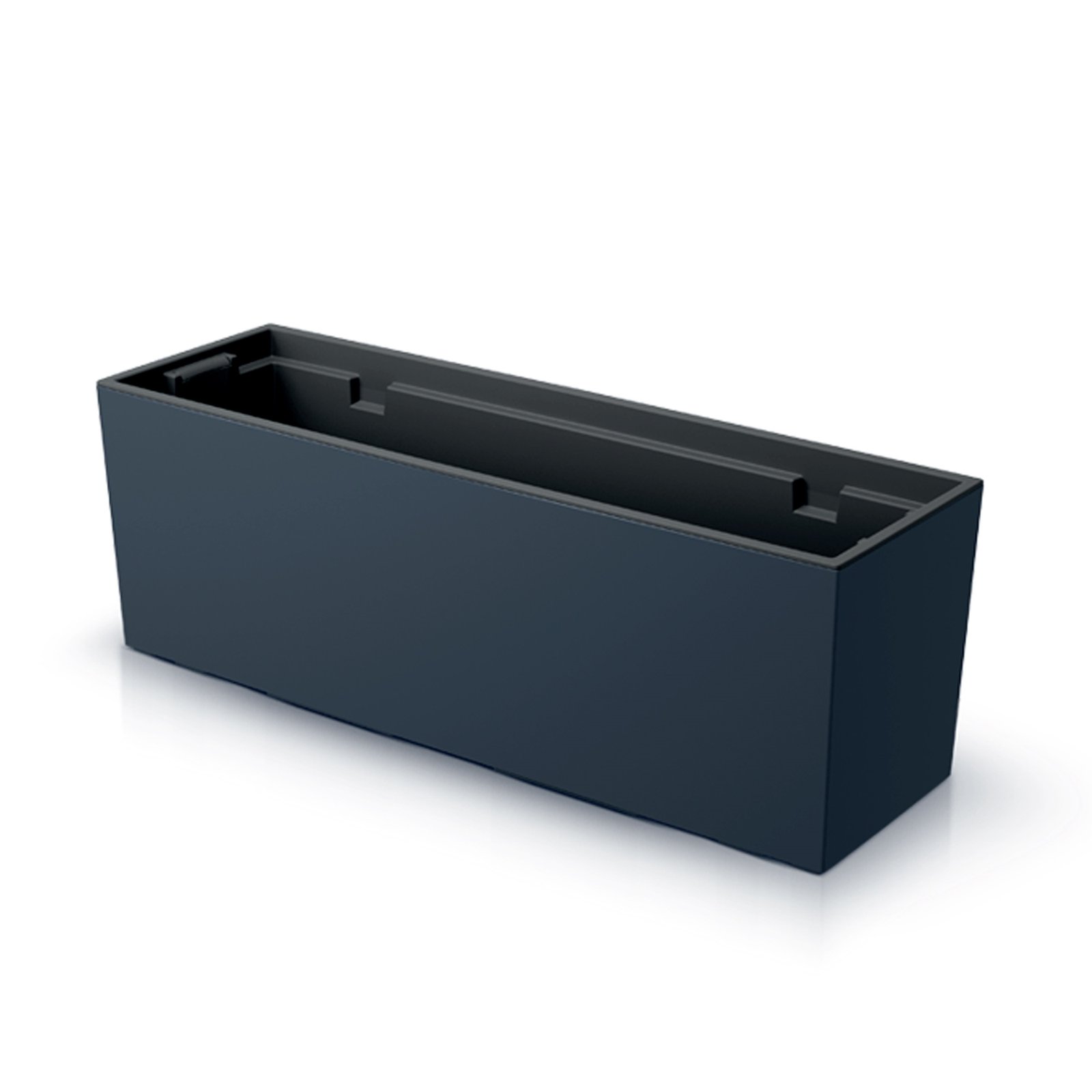Macetero color antracita,con depósito , colección URBI CASE de 77 x 23,5 x 24,6 cm